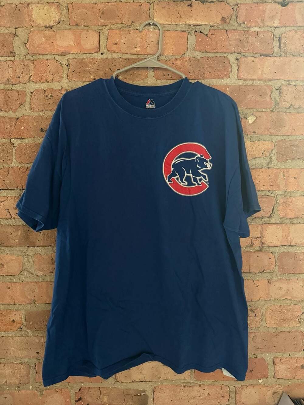 Chicago Cubs Jake Arrieta #49 MLB Majestic Blue Name & Number T-Shirt Size XL